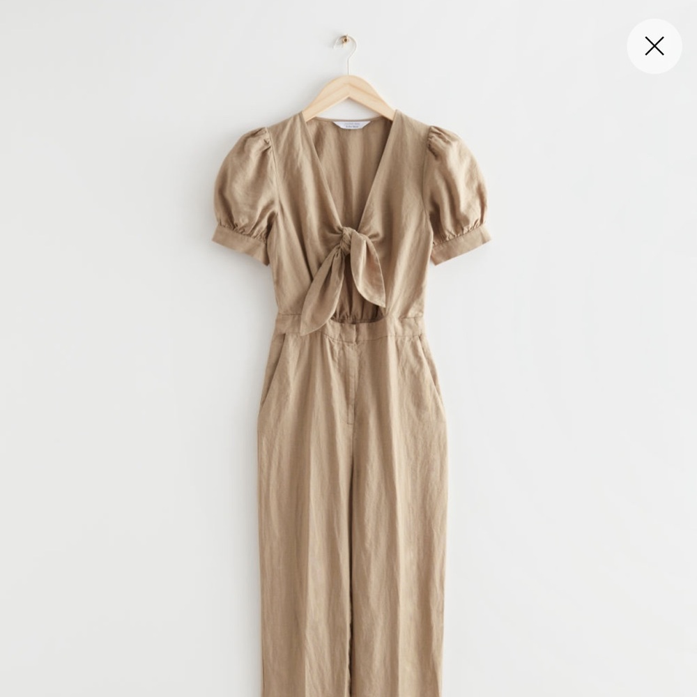 Tie Knot Linen Jumpsuit